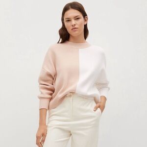 Mango Two Tone Knit Sweater